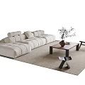 Modern Sofa Coffee Table Combination Coffee Table Multiplayer Sofa 3d model