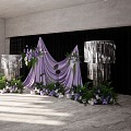 757 MM purple welcome area wedding 3d model