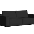 Abi double sofa tofu block sofa 3d model