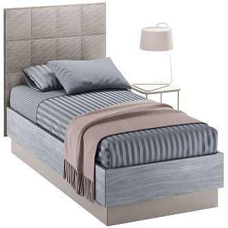 Modern Single Bed 3d model