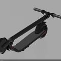 Black Electric Scooter With Modern Design Two Wheels Handlebar And Sturdy Deck 3d model