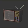 Vintage Television Set With Retro Design Antenna And Classic Electronics