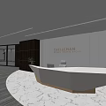 Modern Front Desk 3d model