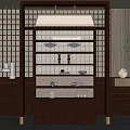New Chinese Decorative Cabinet Decorative Cabinet Partition 3d model