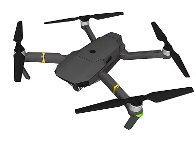 Modern UAV aerial camera DJI UAV 3d model