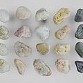 Assorted Natural Raw Decorative Stones With Various Colors Different Shapes And Textured Surfaces