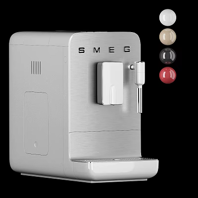 SMEG Modern Silver Kitchen Appliance With Color Options And Compact Design 3d model