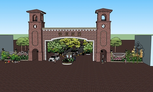 Jane Ou Gate Entrance 3d model