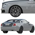 Elegant Gray Rolls Royce Coupe Featuring Black Wheels UK Plate And Two Door Design