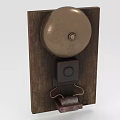Vintage Rustic Wooden Doorbell Design With Metal Bell Button And Hook