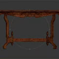 Elegant Traditional Wooden Console Table With Intricate Carved Legs And Polished Tabletop