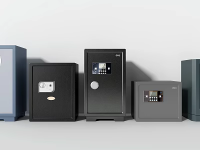 Business Safes With Various Sizes Digital And Mechanical Lock Designs For Commercial Security 3d model
