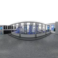 Modern Industrial Facility With Blue Pipelines Metal Frames And Control Panels 3d model