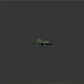 Green Sunken Ship Model as Water Transport with Metal Structure and Detailed Design