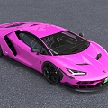 Lamborghini Centenario sports car car with interior door opening and closing 3d model