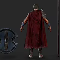 Muscular Man in Spartan Warrior Costume With Spear and Shield