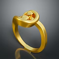 Elegant Gold Ring Design With Unique Decorative Top And Smooth Band