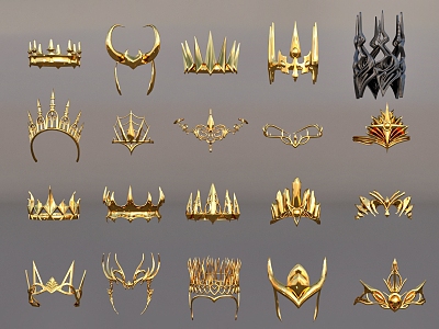 Headwear Crown Jewelry 3d model