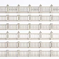 Ornate White Railing Fence Design With Decorative Balusters And Posts 3d model