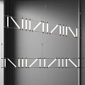 Modern Linear Chandelier With Geometric LED Light Tubes For Contemporary Interior Spaces