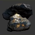 rock metal ore rock block rock block rock specimen boulder rock formation 3d model