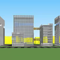 Modern Office Building Complex With Green Roofs And Surrounding Urban Greenery