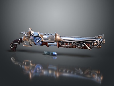 modern gun pistol musket short musket 3d model