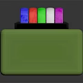 Electronic Label Printing Device With Green Base And Colorful Tape Rolls