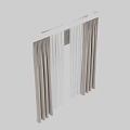 Double Layer Beige Thick And White Sheer Curtains For Modern Home Window Decor