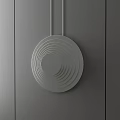 Modern Circular Wall Hanging Design With Concentric Circles On Gray Background 3d model