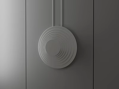 Modern Circular Wall Hanging Design With Concentric Circles On Gray Background 3d model