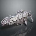 Futuristic Cosmic Spaceship With Detailed Armored Hull And Advanced Thruster Design