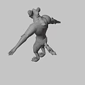 Fierce Game Movie Character With Boar Head Red Mane Sharp Fangs And Leather Armor