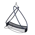 Modern Blue Woven Hammock Chair with Crossover Frame for Indoor Outdoor Use