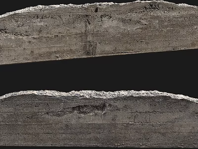 Stone Pillar Ancient Building Roman Pillar Western Building Wall Cement Wall 3d model