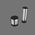Modern Outdoor Lights With Different Sizes Illuminated Panels And Sleek Metal Frames