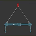 Blue Functional Vehicle With Lifting Beam Chain And Steel Hooks For Industrial Use