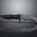 Tactical Outdoor Knife With Serrated Blade And Textured Grip Handle Design