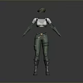 Green And White Everyday Uniform Clothing Set With Hat Top Pants Gloves Boots