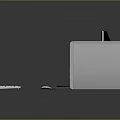 Modern Desktop Computer Setup With Monitor Tower Keyboard And Mouse