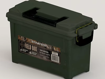 Green Public Facility Storage Box For Outdoor Strategy Field Equipment Storage 3d model