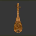 Traditional Handcrafted Wooden Pipa Musical Instrument for Home Living Decorative Accessory with Classic Design
