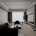 Modern Minimalist Living And Dining Room With Luxury Leather Sofa And Elegant Interior Design