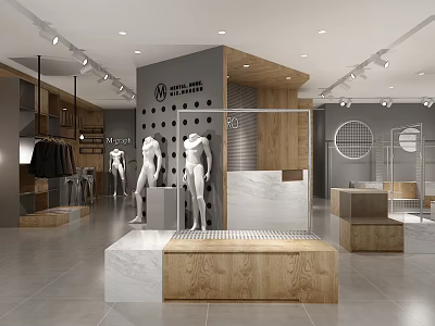 Modern Clothing Store Collection Store 3d model