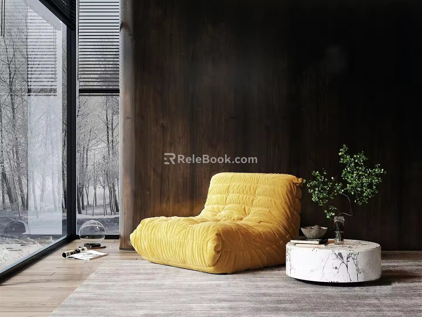 Modern Lazy Sofa Caterpillar Single Sofa 3d model