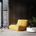 Modern Lazy Sofa Caterpillar Single Sofa 3d model