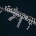 modern submachine gun 3d model