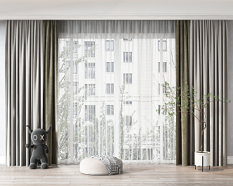 Modern Curtains 3d model