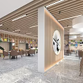 Modern Lounge Area Interior Design With Bookshelves Comfortable Chairs Marble Floor And Pendant Lights