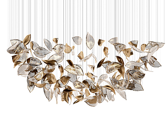 Modern crystal chandelier 3d model